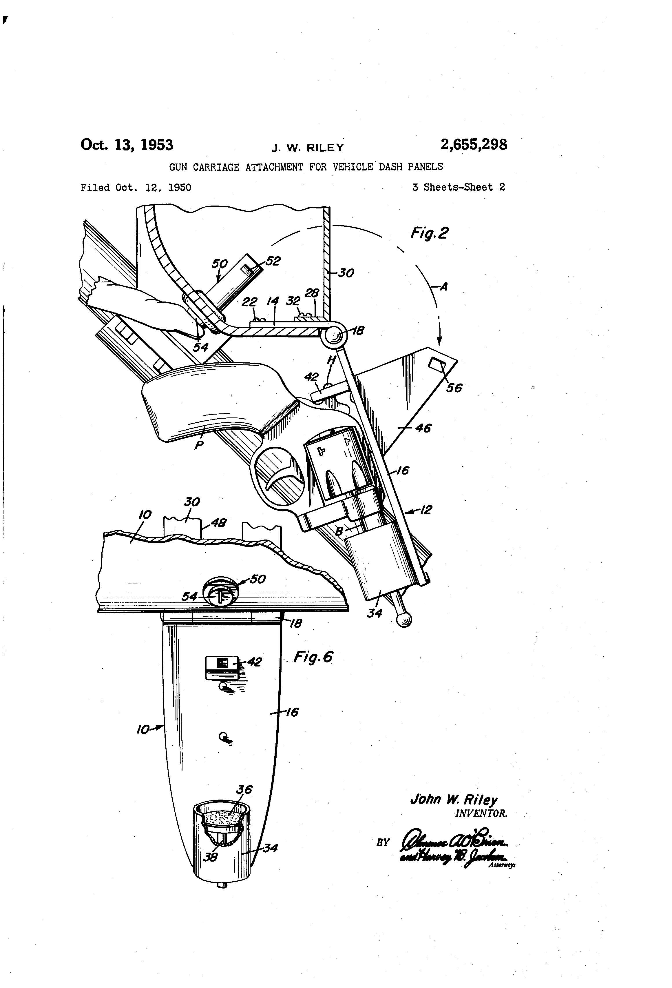 Patent of the Day: Gun Carriage Attachment for Vehicle Dash Panels ...