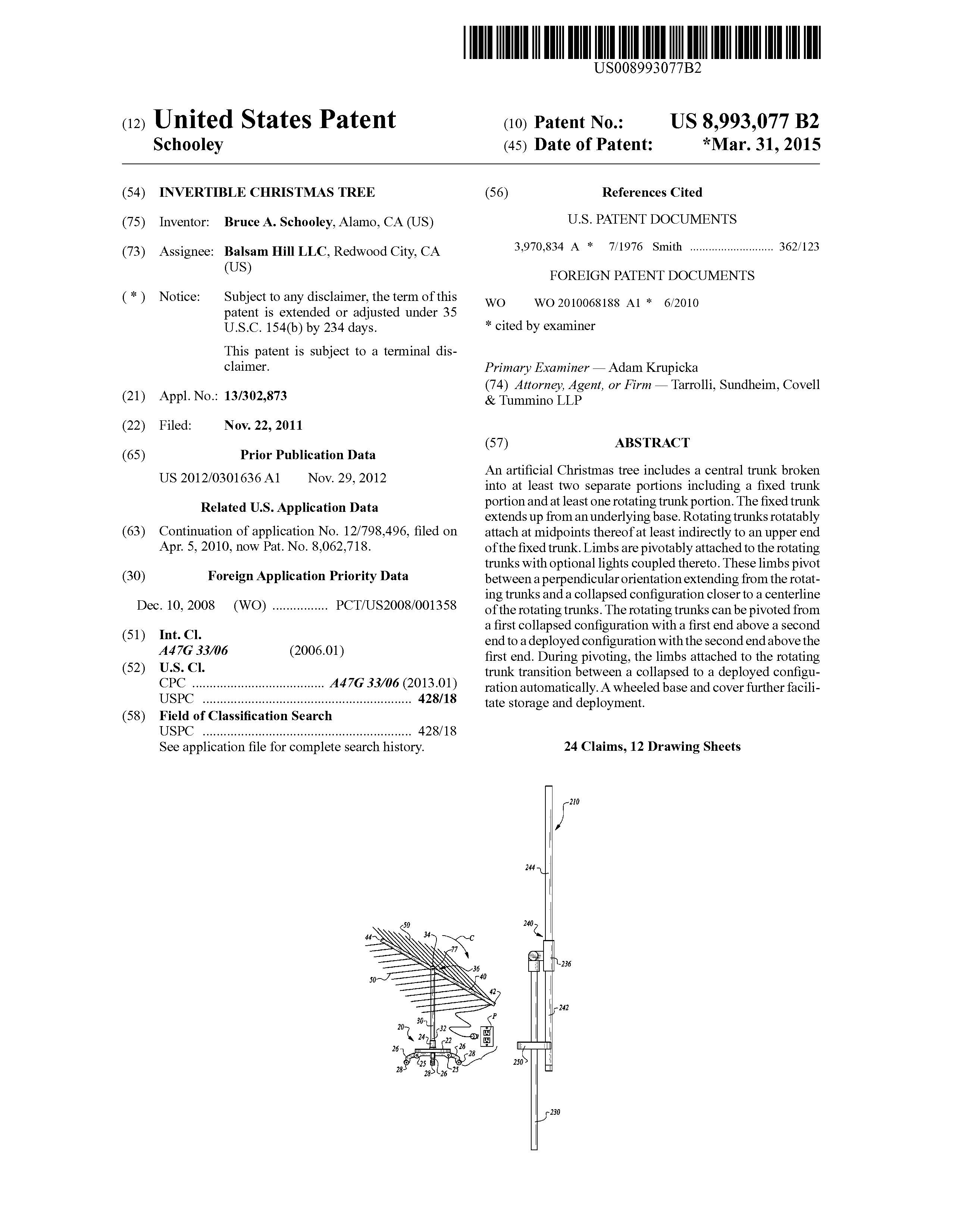 Invertible Christmas Tree Patent