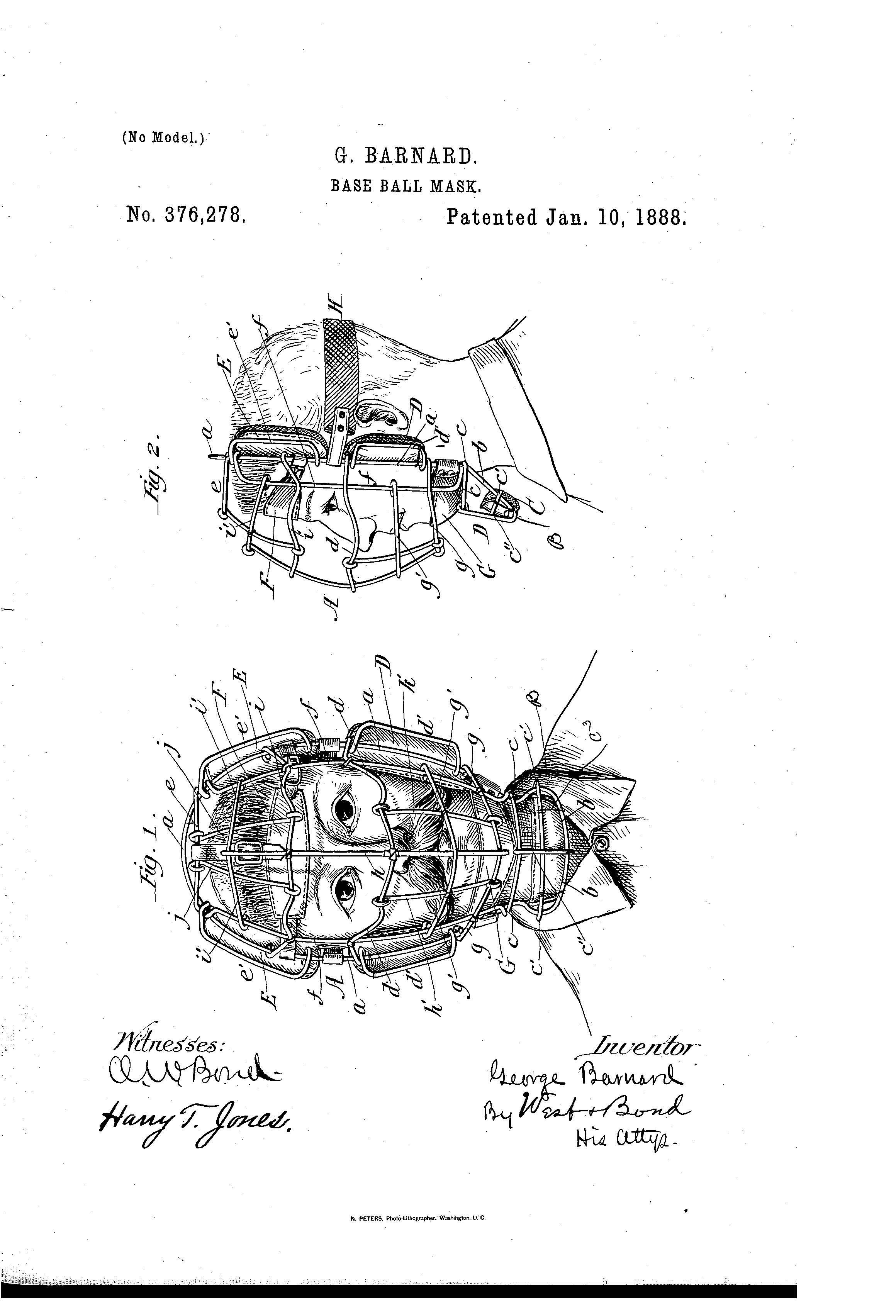 Baseball Mask Patent