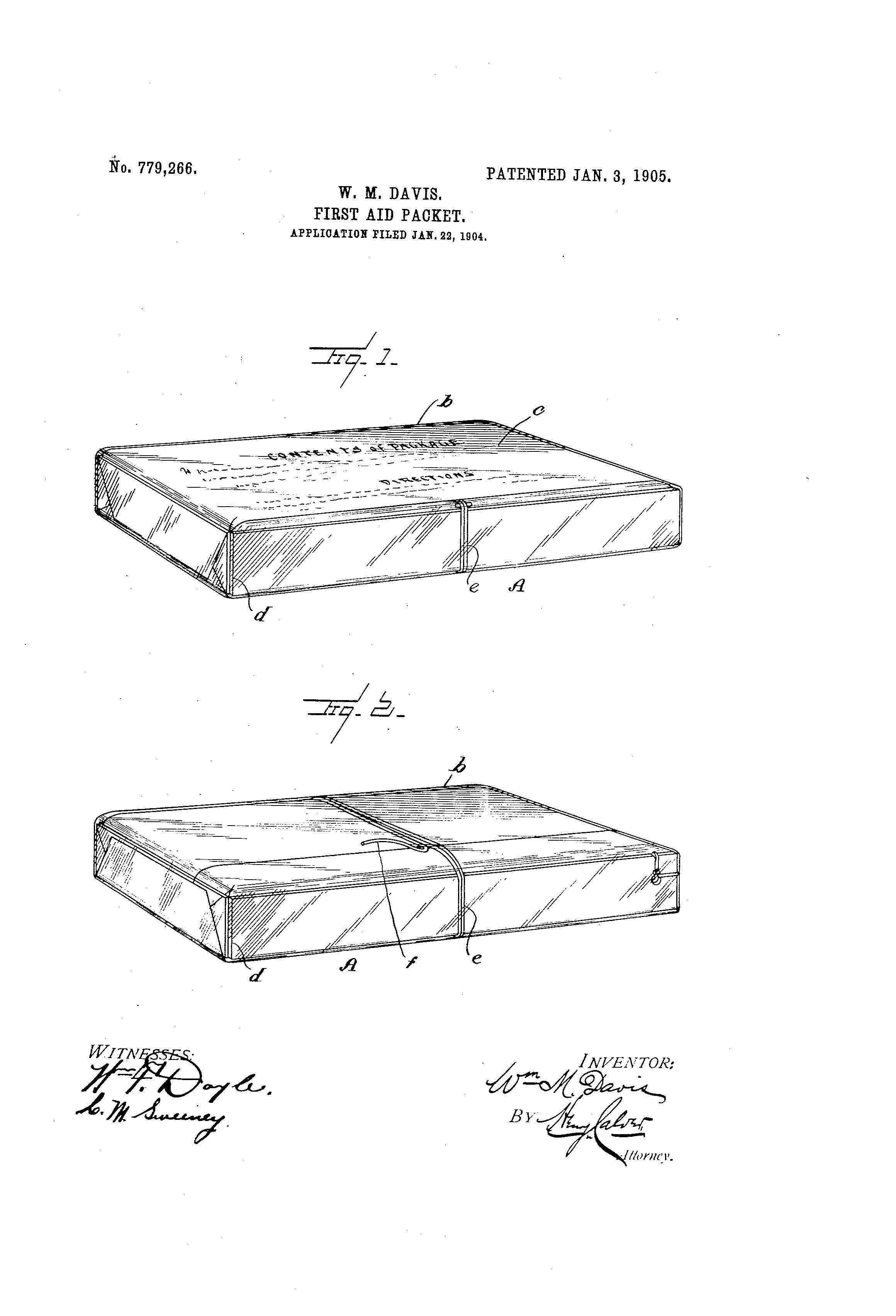 First Aid Pack Patent