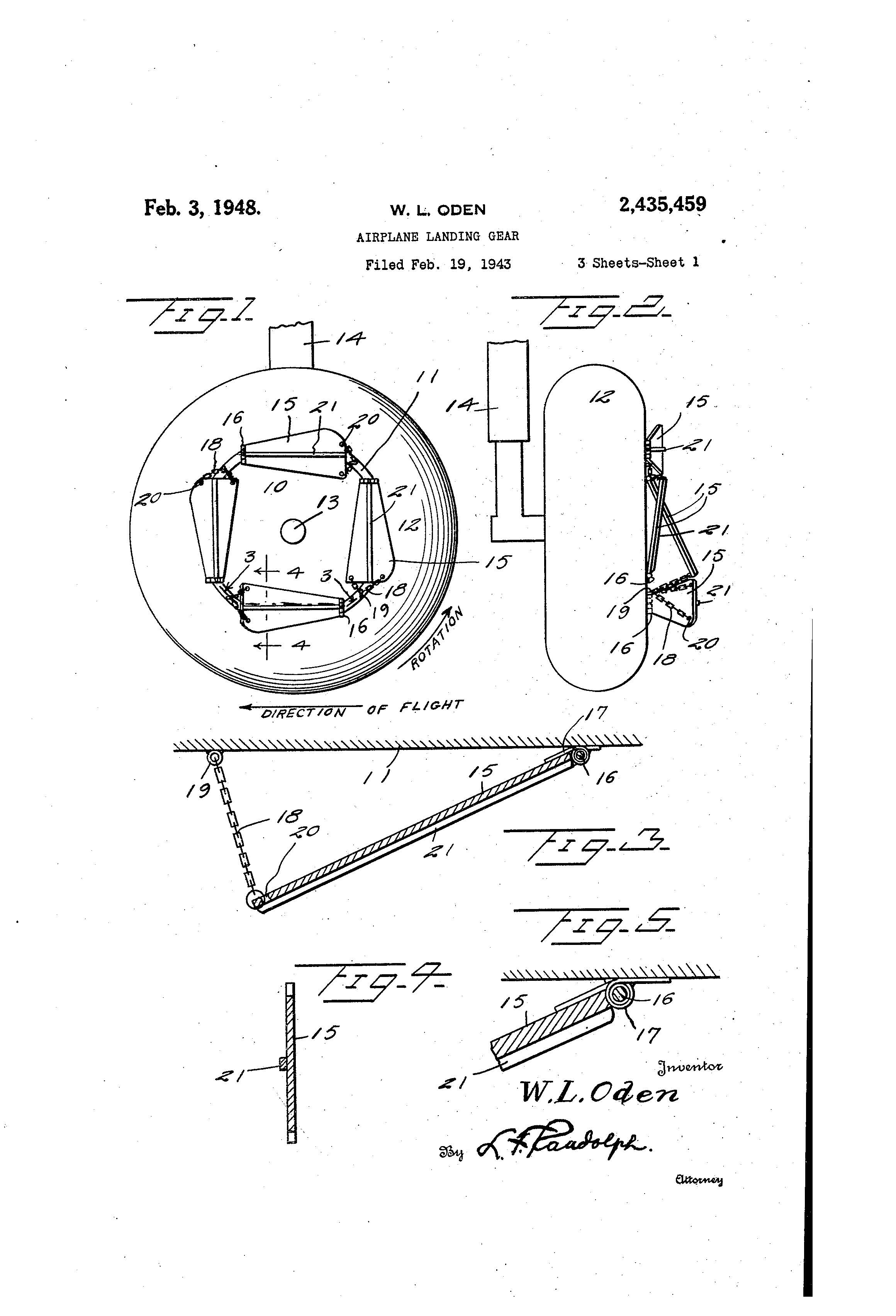 Airplane Landing Gear Patent