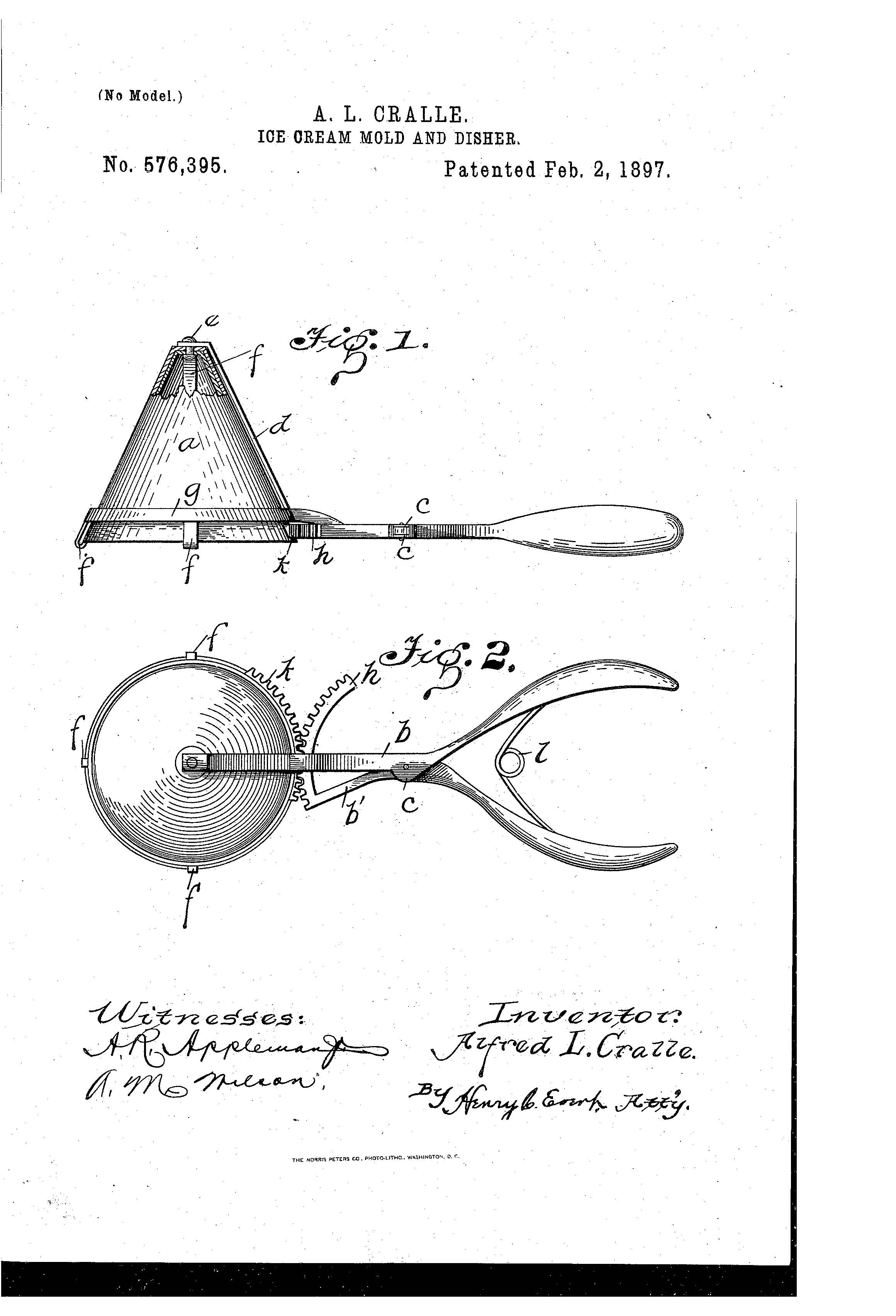 Ice Cream Mold and Disher patent