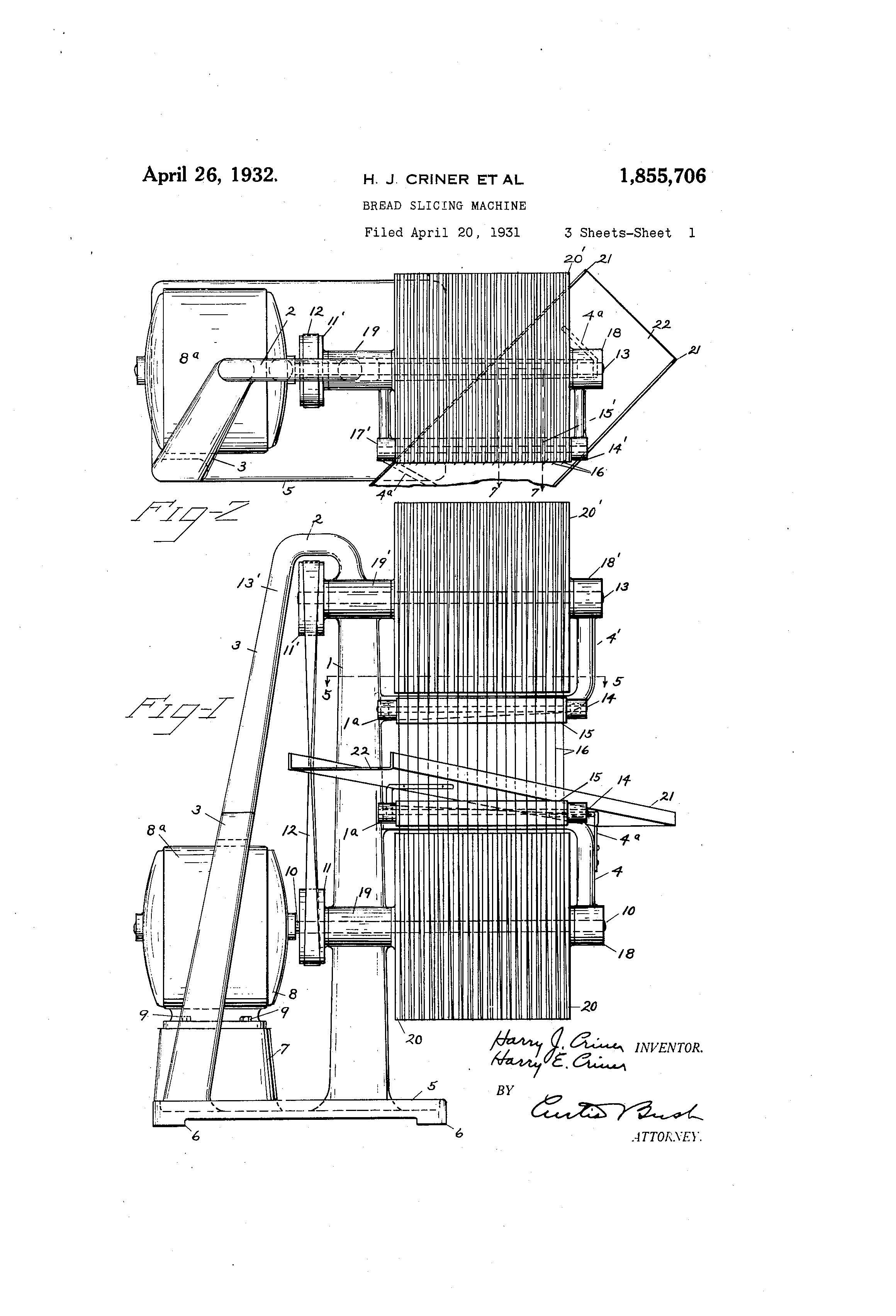 bread slicer machine patent