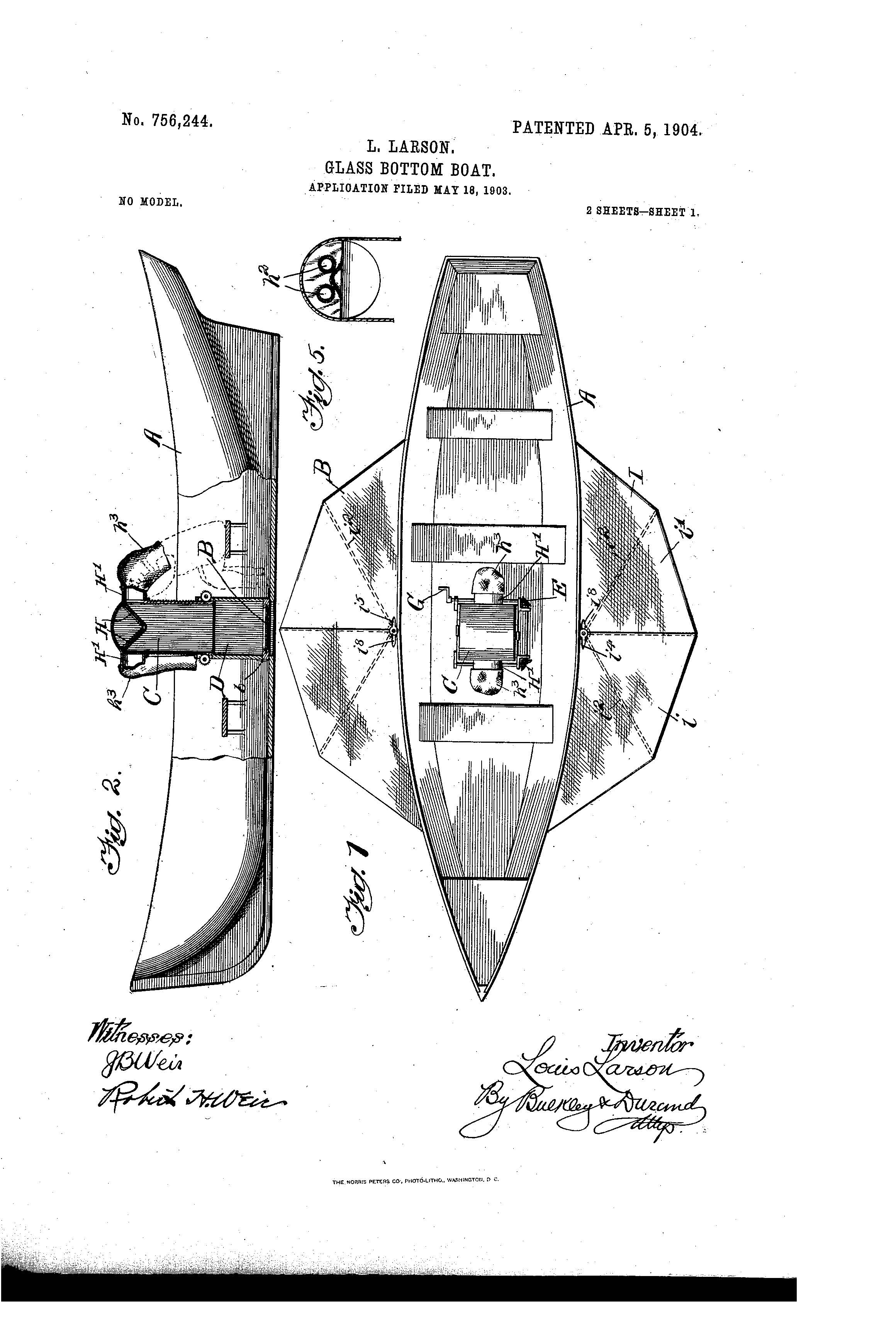 Glass Bottom Boat Patent