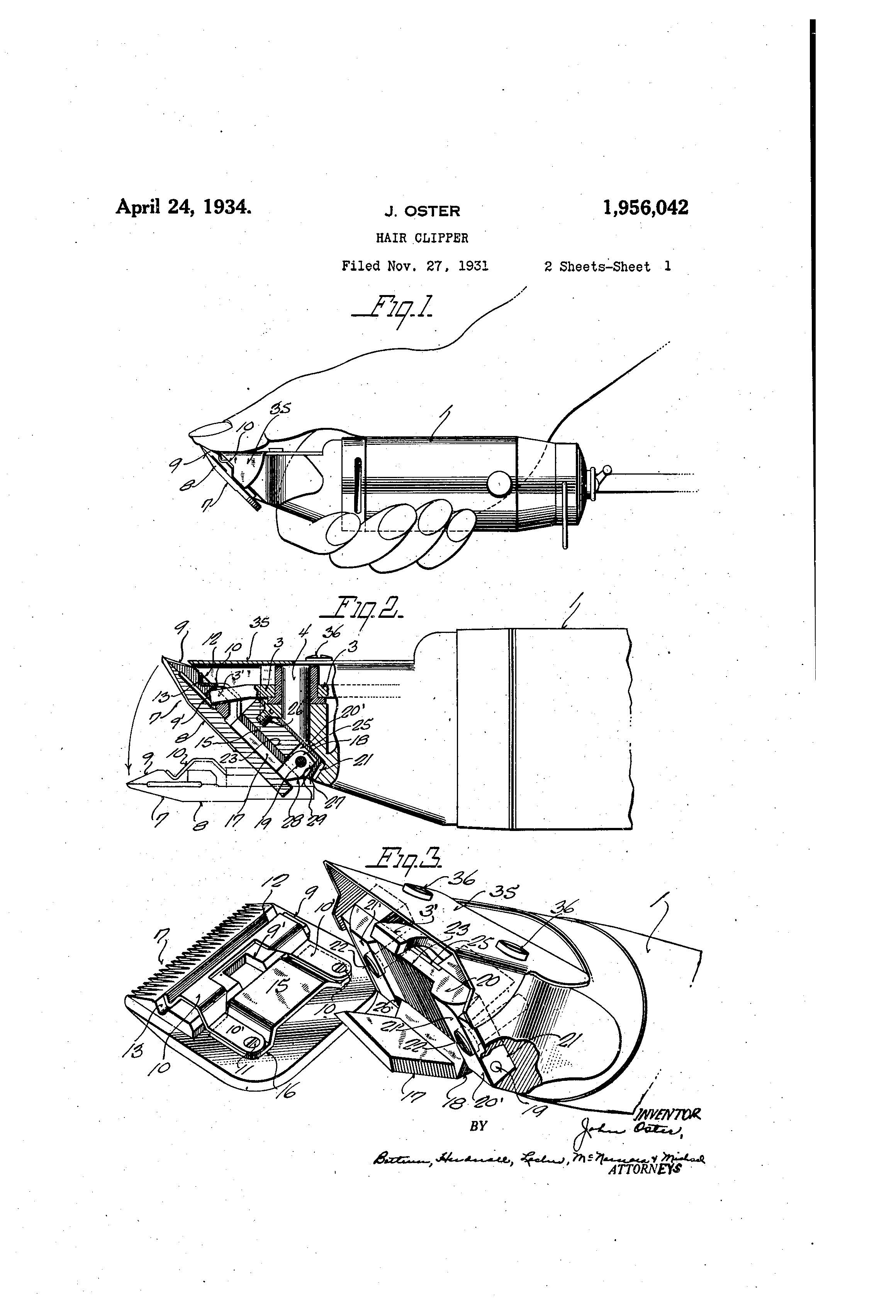 hair clipper patent