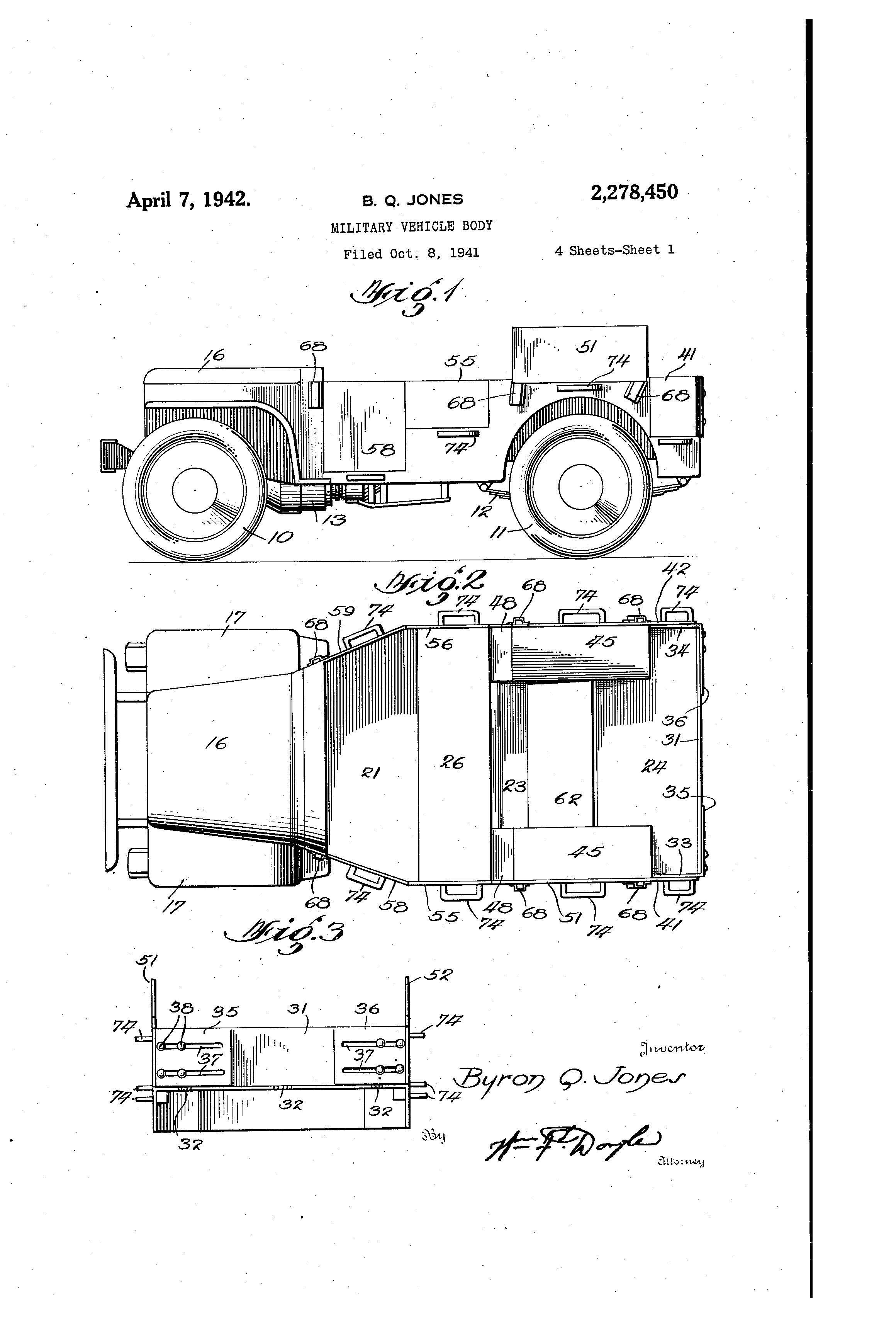 Military Vehicle Patent