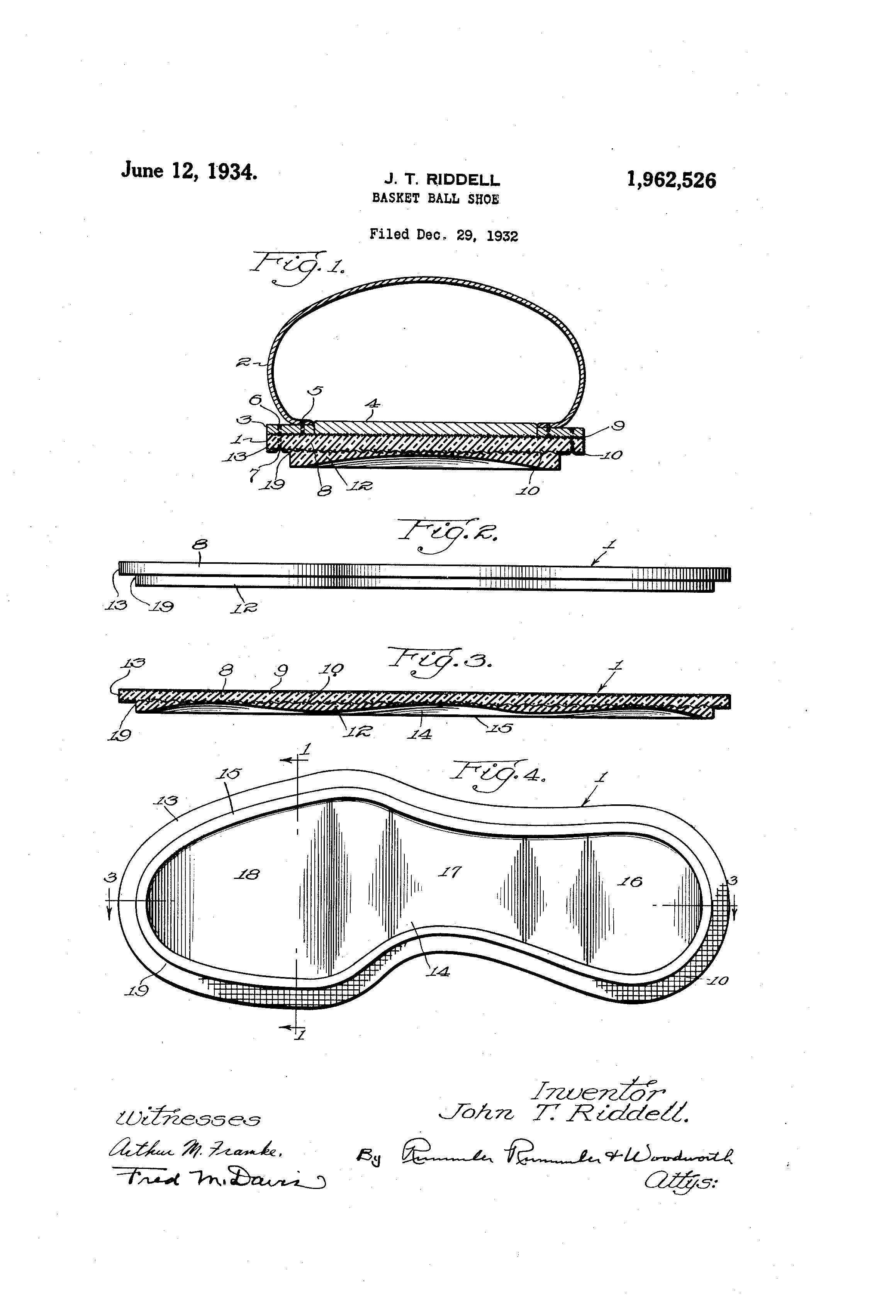 Basketball Shoe patent