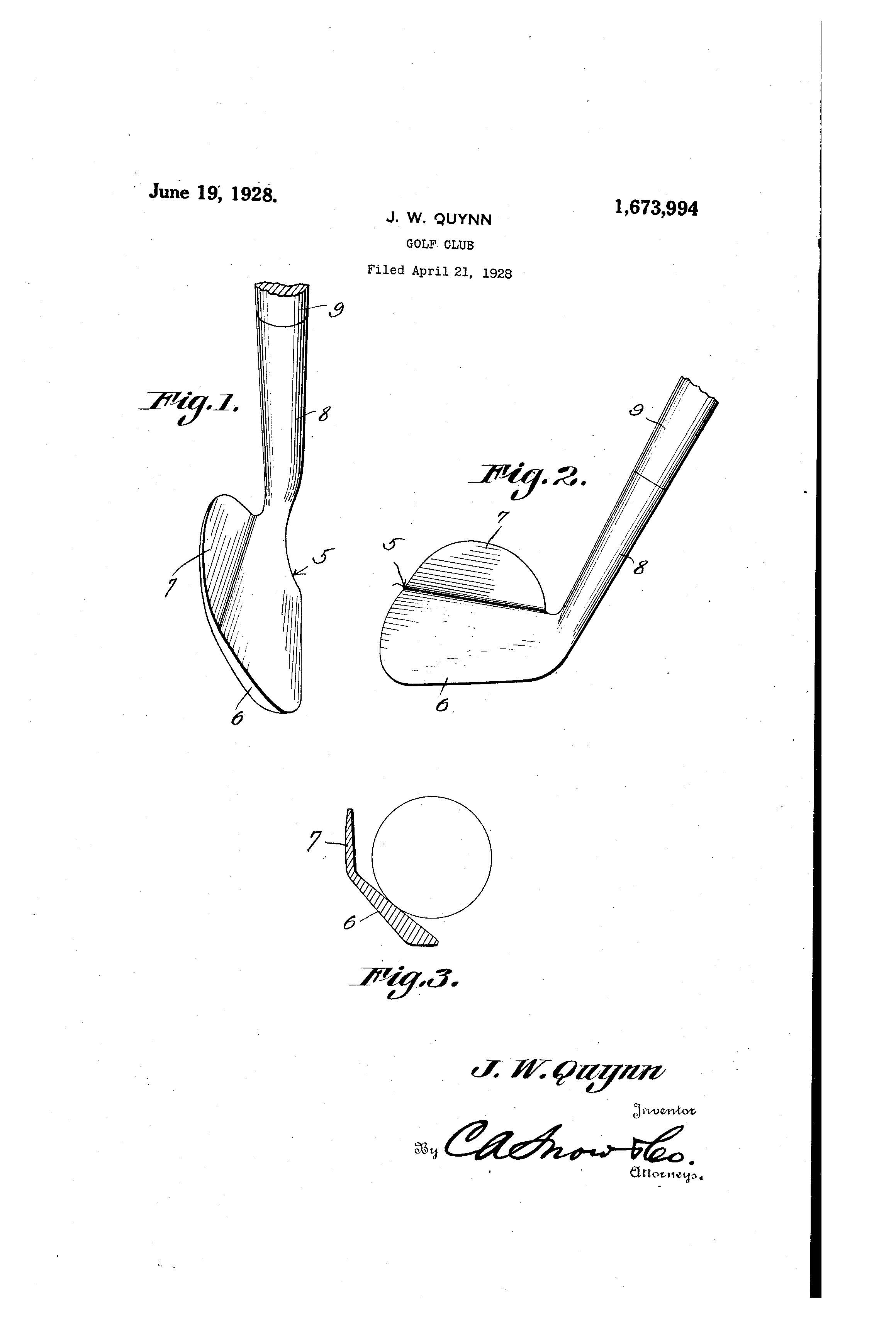 Golf Club patent