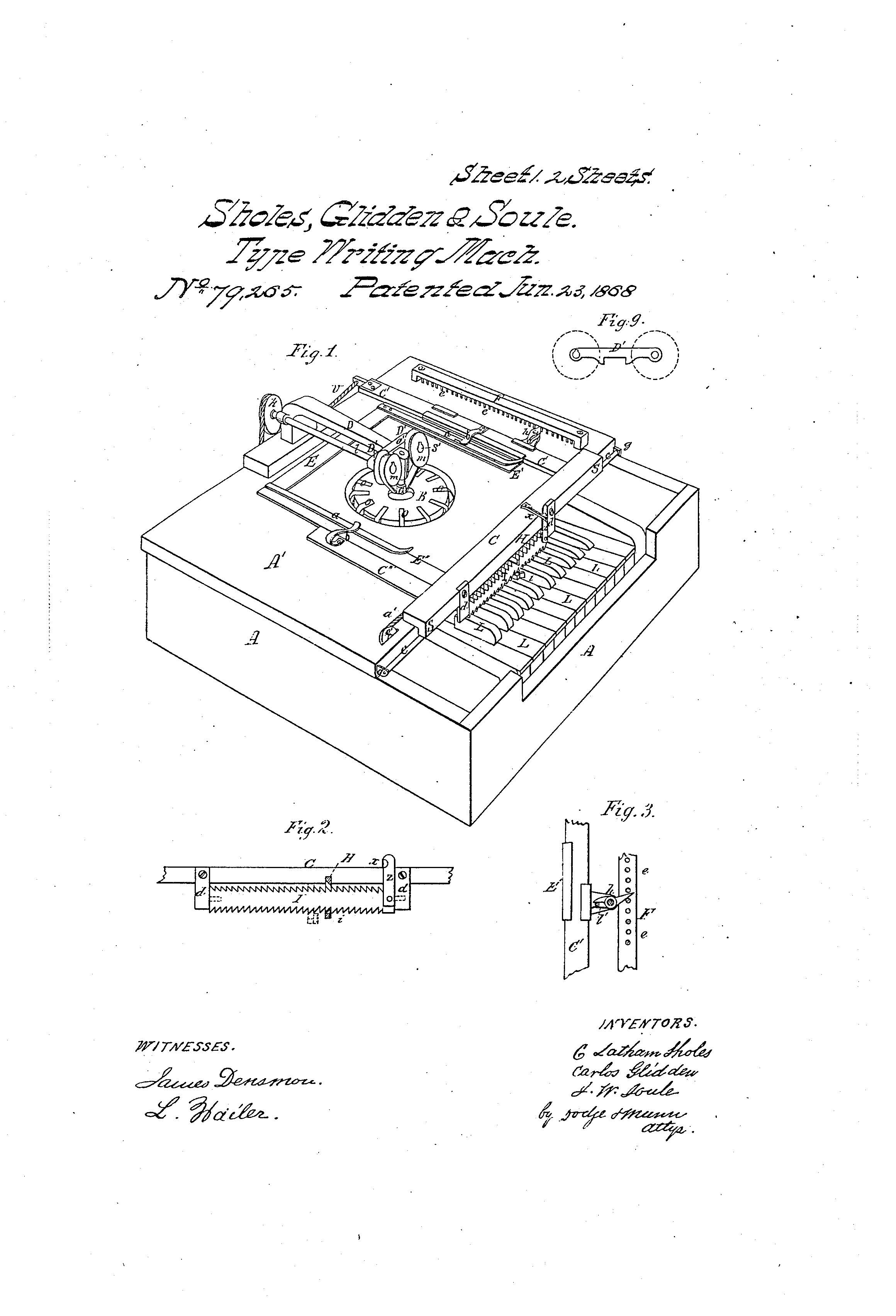 typewriter patent