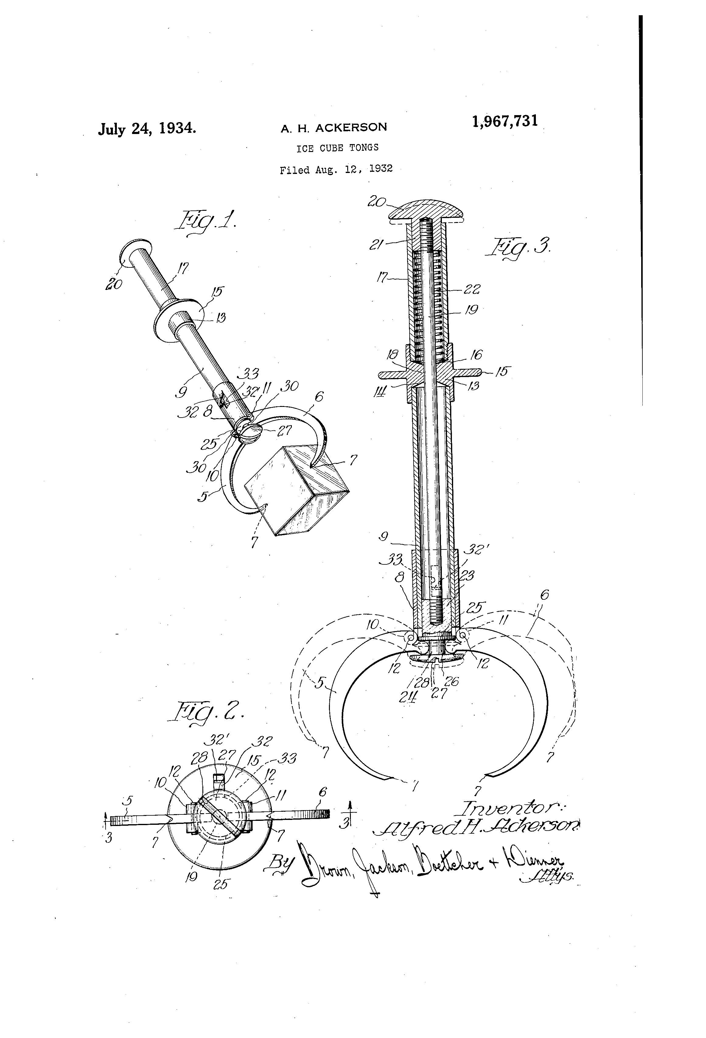 Ice Cube tongs Patent