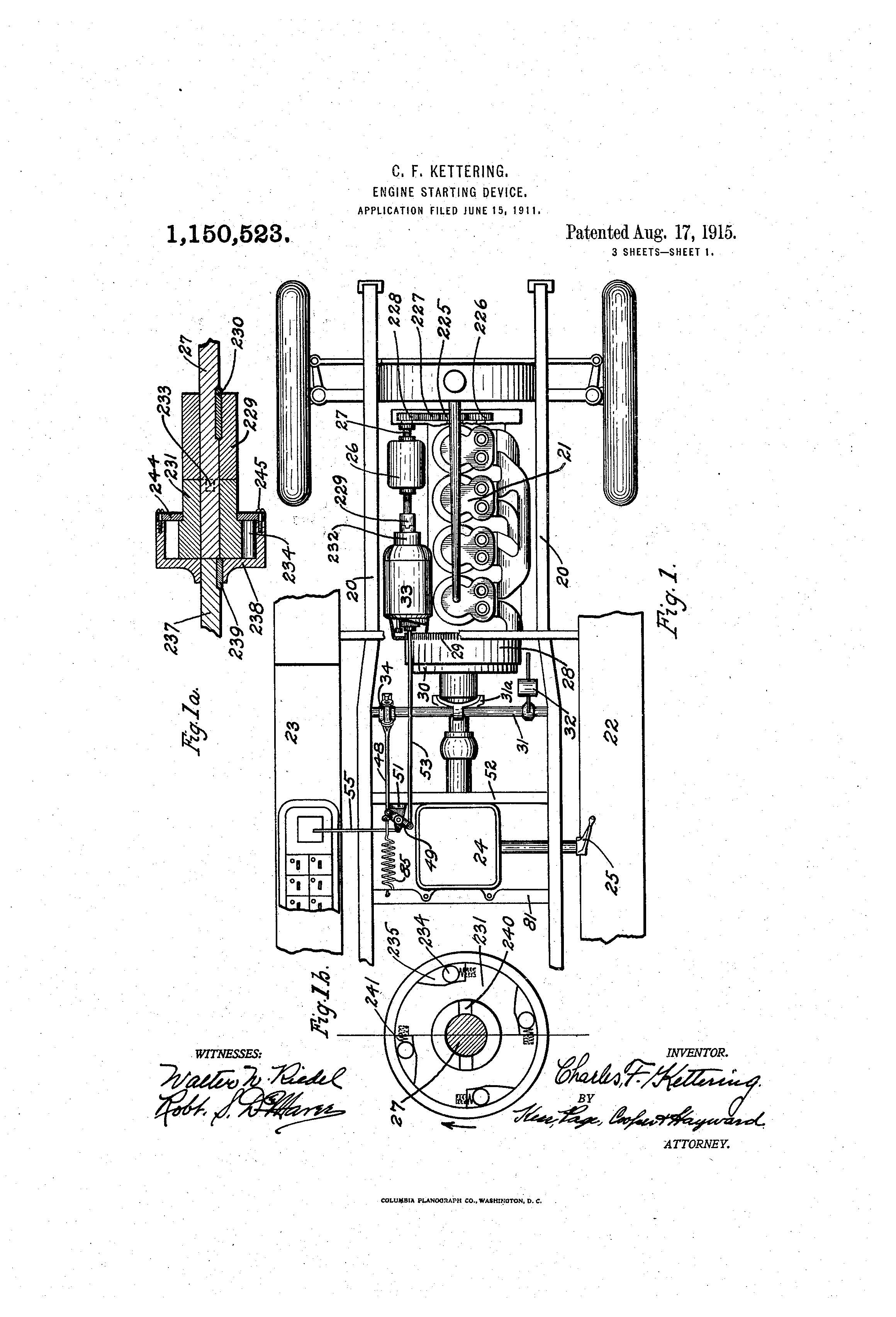 Engine Starting Device Patent