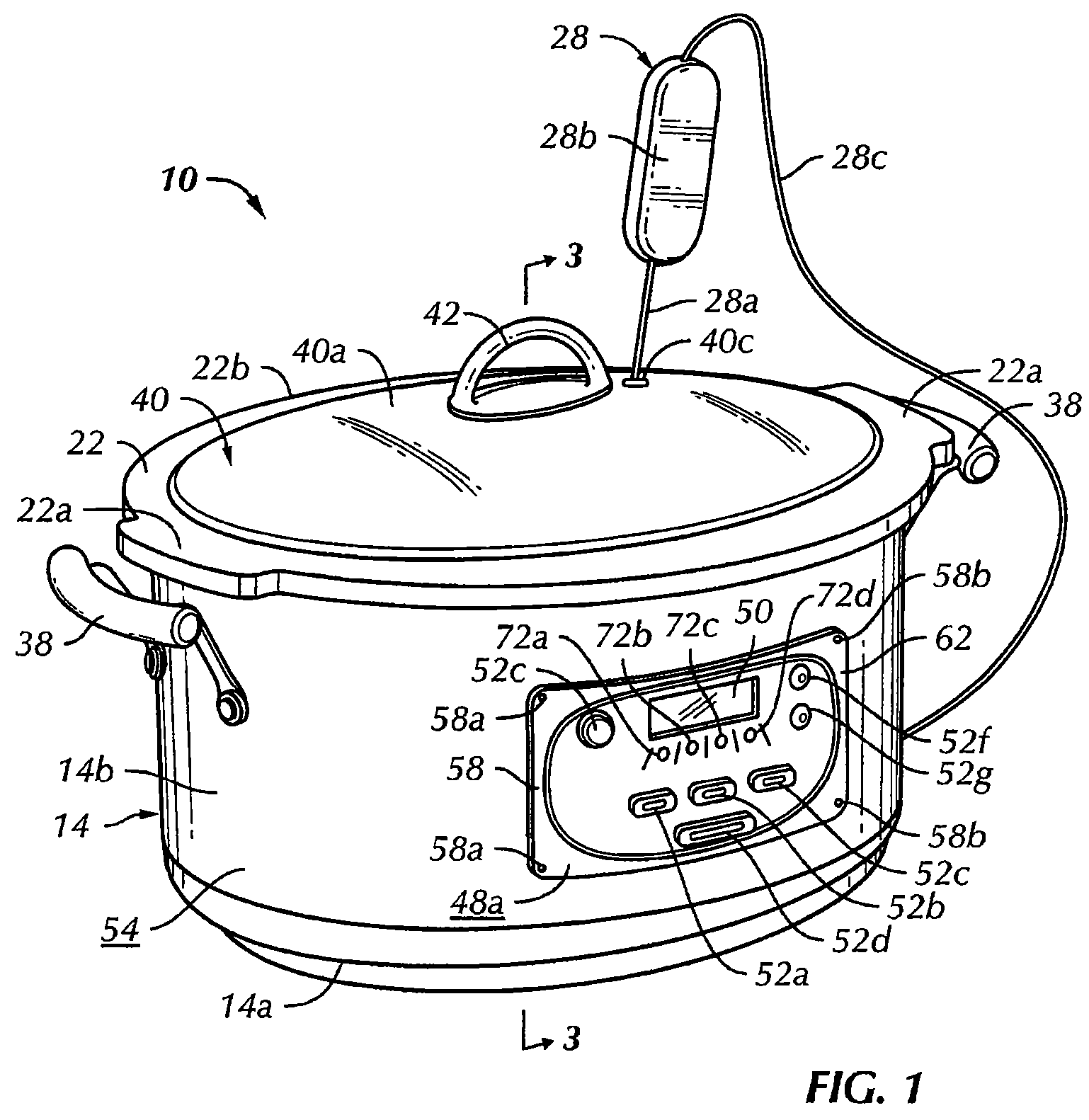 patent illustration for slow cooker